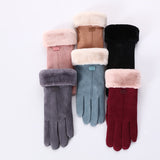 Winter Female Warm Lace Cashmere Touch Screen Driving Gloves - overstocktarget