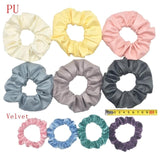 10pc set of  Women's Velvet Patterned Scrunchies - overstocktarget