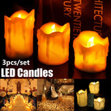 Remote Control Battery Operated LED Wax Candle Lights - overstocktarget
