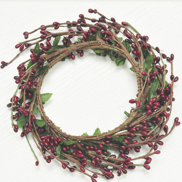 Handmade Mini Berry Candle Wreath - overstocktarget